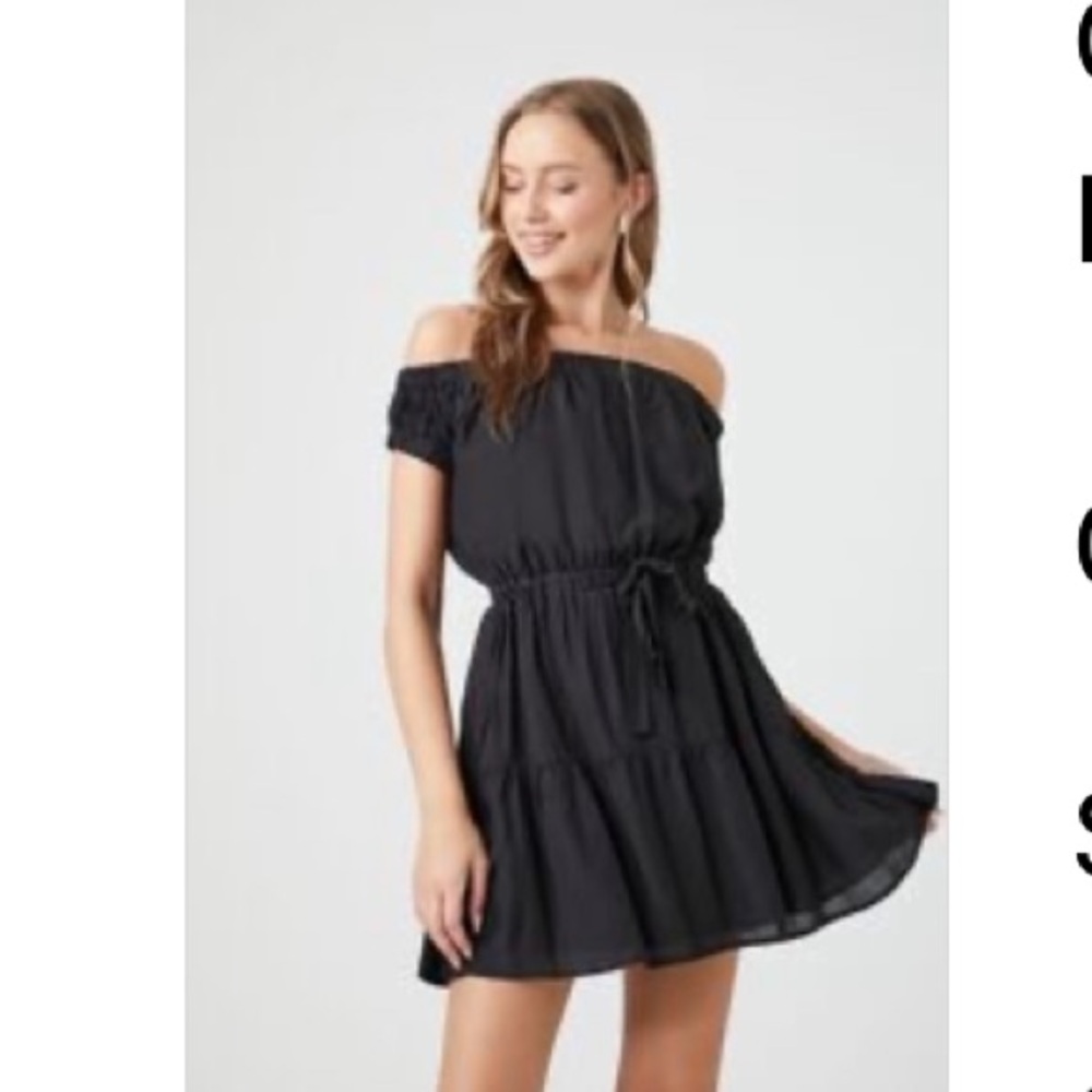 Black off the shoulder dress